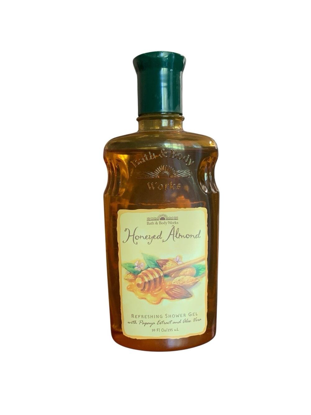 Vtg Bath & Body Works Honeyed Almond Shower Gel 10 fl oz NOS Amber Body Wash
